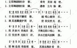 主是我的诗歌歌谱，主是我的诗歌歌谱教唱