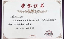 诗歌朗诵奖项名称大全