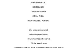 外国诗歌英文，外国诗歌英文版带翻译