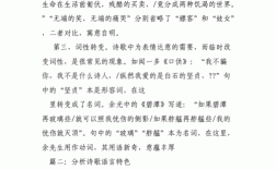 诗歌的语言艺术，诗歌的语言艺术特点
