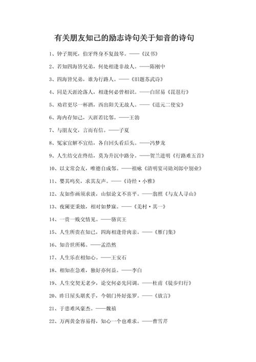 知音诗句和名言名句-图1 知音诗句和名言名句-图1