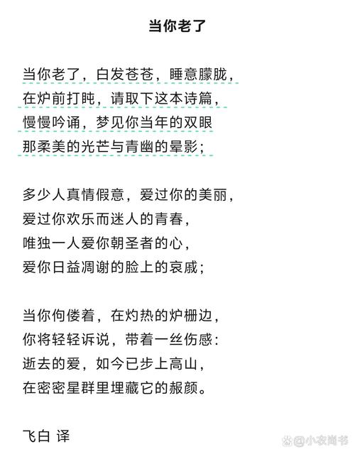 当你老了诗歌鉴赏,当你老了 诗歌鉴赏-图1 当你老了诗歌鉴赏,当你老了 诗歌鉴赏-图1