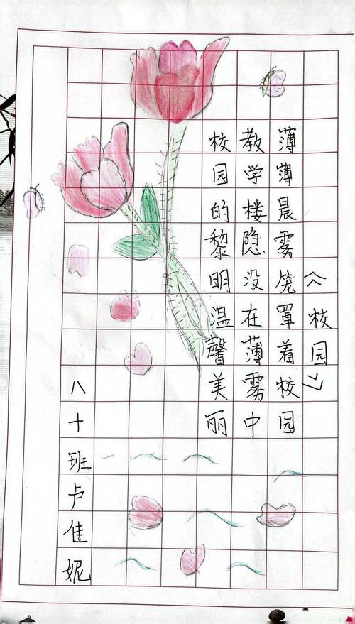 美丽校园的诗歌，美丽校园的诗歌60字左右-图1