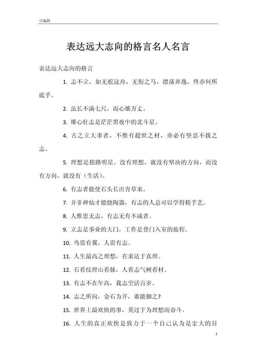 表示志向的名言,表示志向的名言或诗句-图3 表示志向的名言,表示志向的名言或诗句-图3