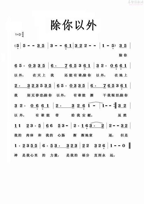 赞美诗歌除你以外-图1 赞美诗歌除你以外-图1