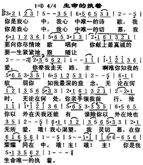 赞美诗歌生命的执着-图1 赞美诗歌生命的执着-图1