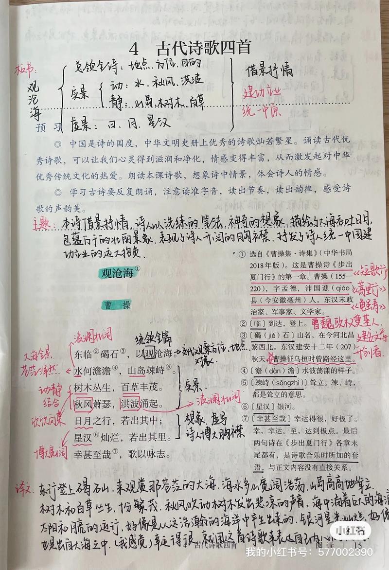 初一上册古代诗歌四首如何引导初学者感受诗歌意境与文化内涵?-图2 初一上册古代诗歌四首如何引导初学者感受诗歌意境与文化内涵?-图2