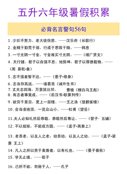 五年级名言名句，五年级名言名句积累-图1