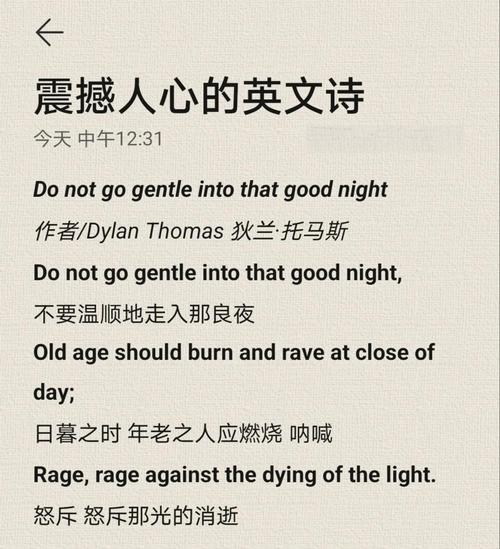 简短的英文诗歌-图1