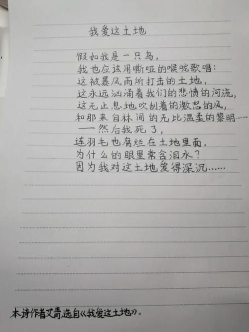 我爱这土地诗歌，我爱这土地诗歌仿写-图2