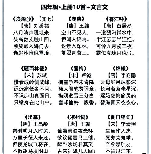 小学生四年级诗歌大全,小学生四年级诗歌大全带拼音-图2 小学生四年级诗歌大全,小学生四年级诗歌大全带拼音-图2