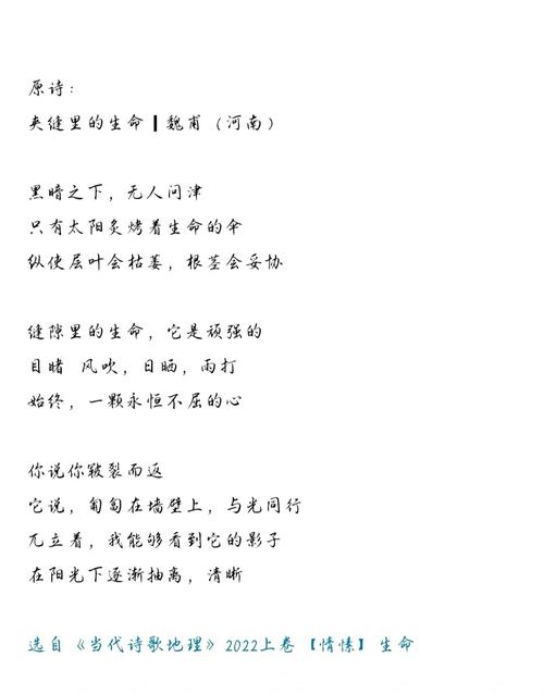 感悟生命诗歌,感悟生命诗歌初中-图3 感悟生命诗歌,感悟生命诗歌初中-图3