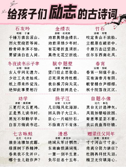 古诗励志诗,如何点燃心灵火?-图1 古诗励志诗,如何点燃心灵火?-图1