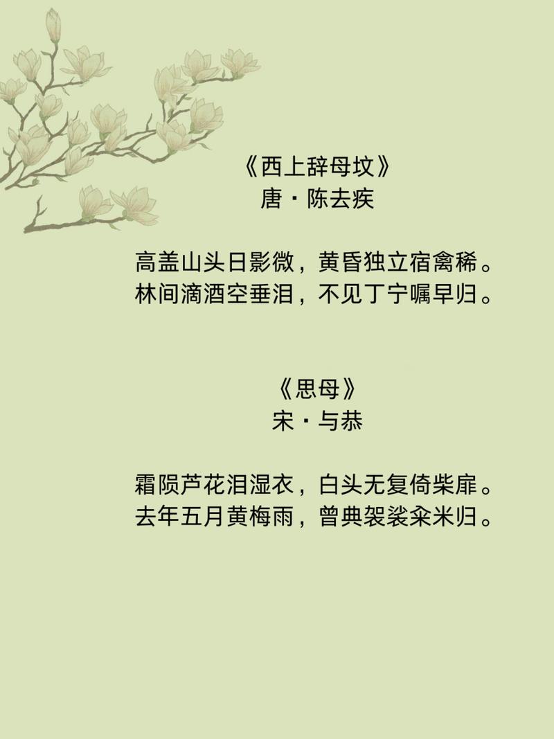 关于母爱的诗歌短一点-图1