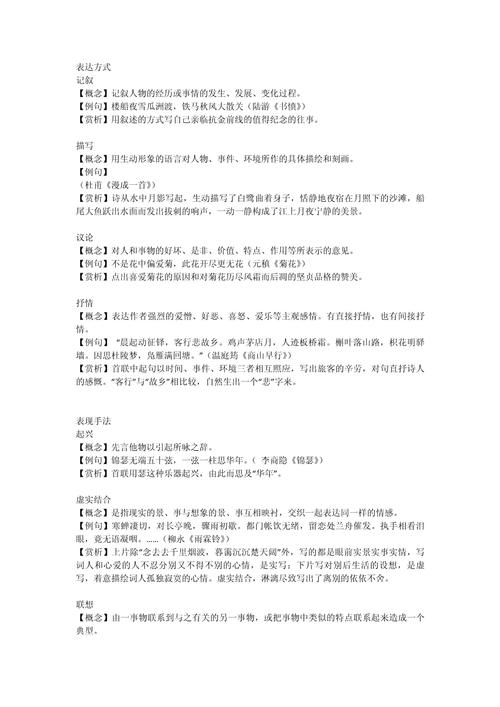 高中诗歌鉴赏表现手法有哪些？-图3