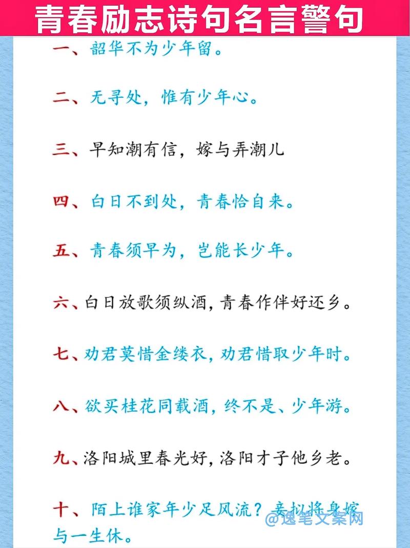 青春诗句名言，哪句戳中你心？-图2