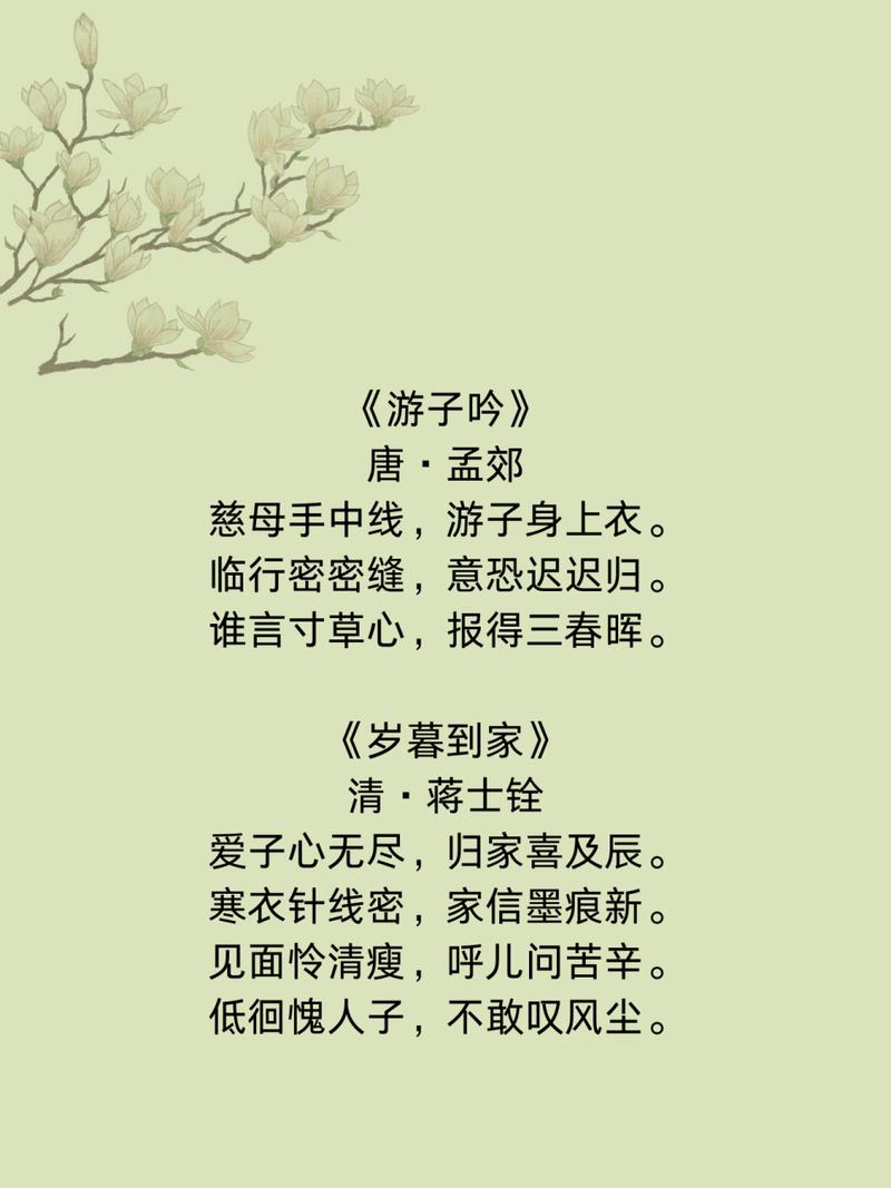 赞扬母爱的诗句名言-图1