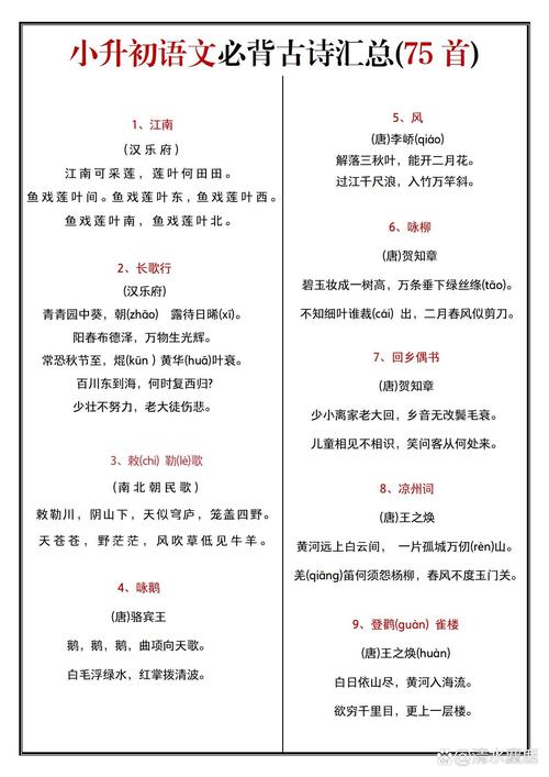 六年级诗歌有哪些精华？-图1